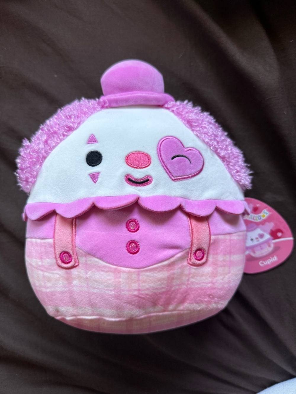 Squishmallows Pink Cupid Cupcake Plush with Heart Eye